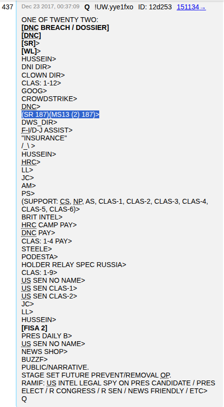 Q drop screenshot referenced by Paul Furber