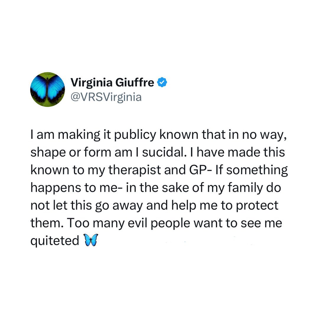 Virginia Giuffre death ruled suicide