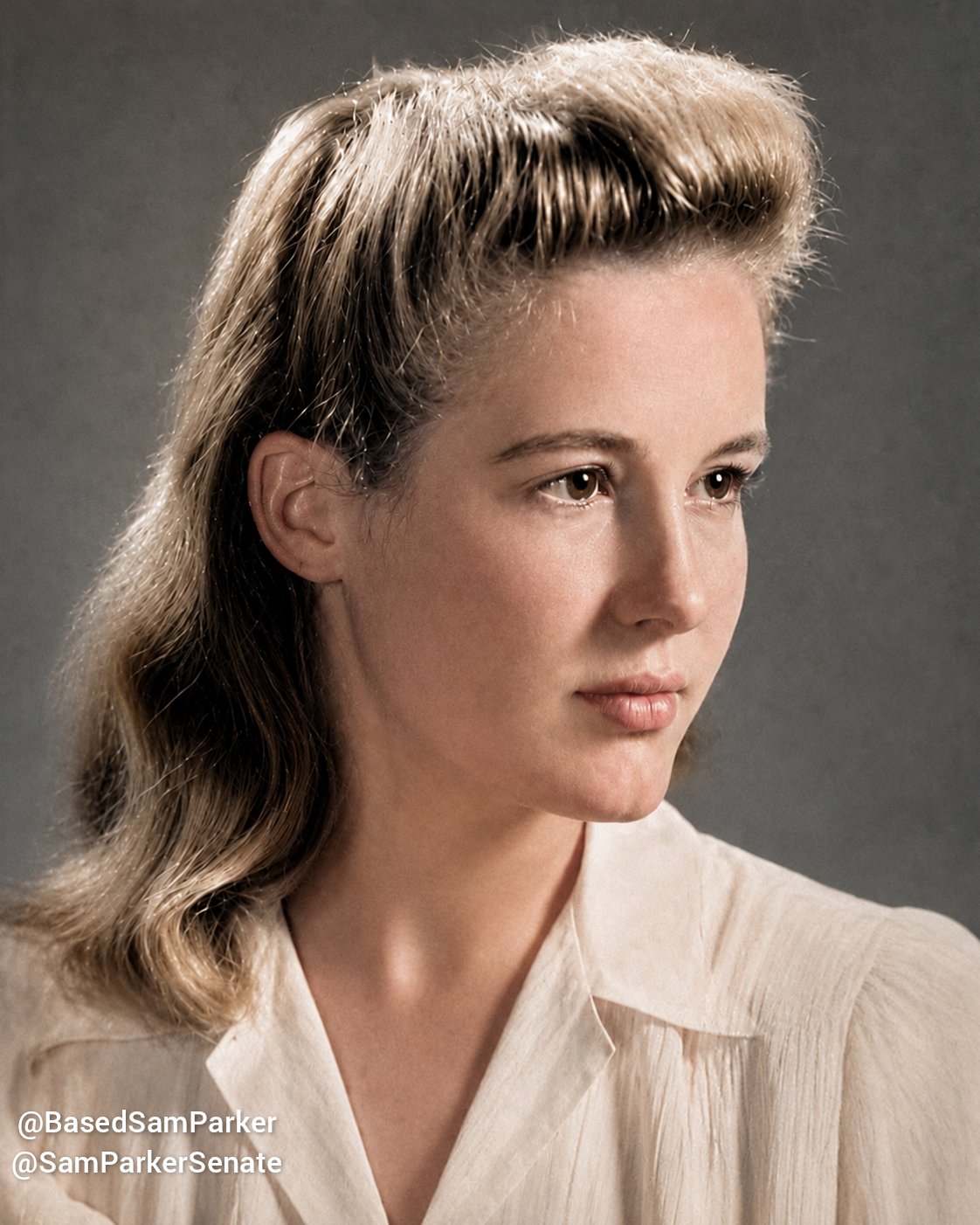 Mary Pinchot, age 22, Vassar College yearbook photograph, 1942